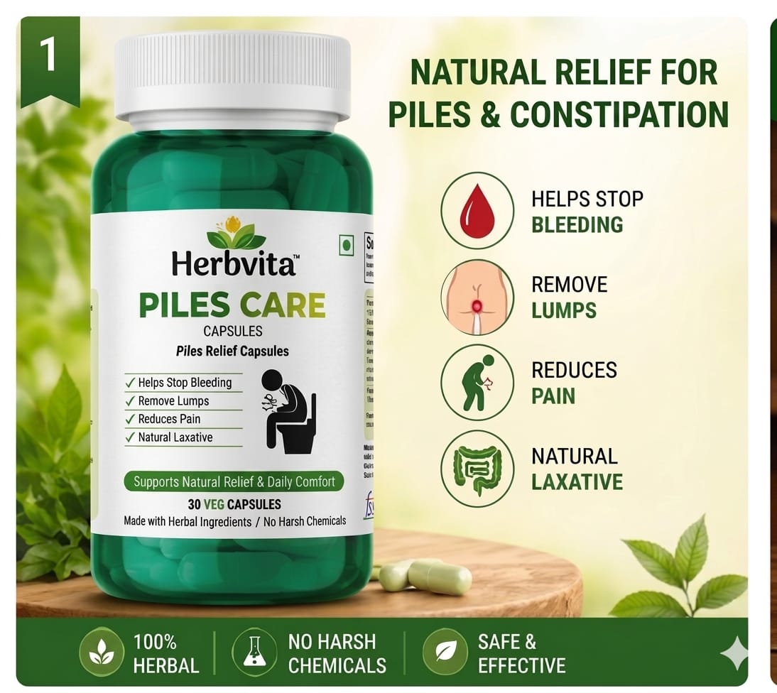 Herbvita™ Piles Care Capsules – 30 Veg Capsules