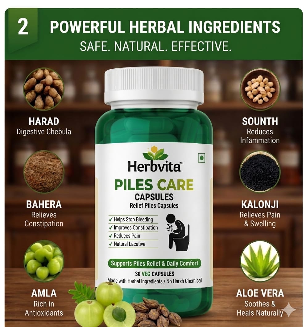 Herbvita™ Piles Care Capsules – 30 Veg Capsules