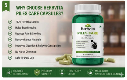 Herbvita™ Piles Care Capsules – 30 Veg Capsules